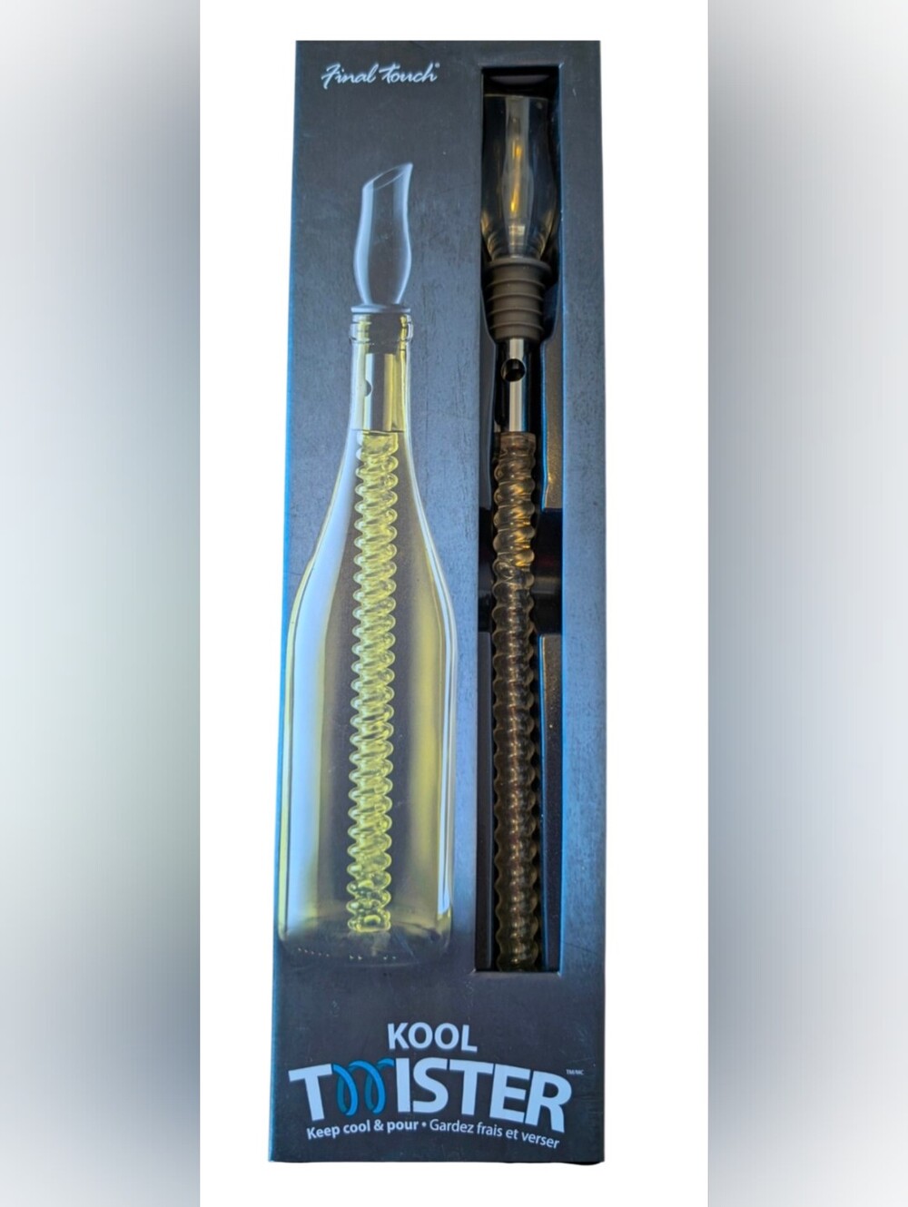 Final Touch Kool Twister Wine Chilling Stick and Pourer New In Box